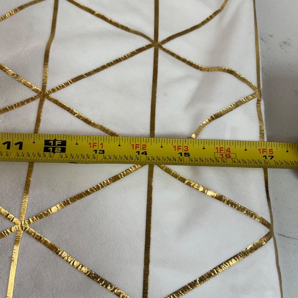 NEW Modern Gold trim Throw Pillow cover, NEW pillow case gold accent - Picture 7 of 7